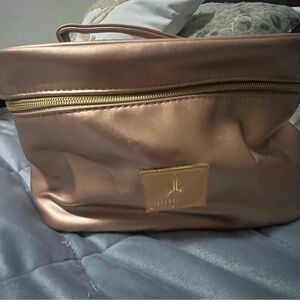 Jeffree Star Metallic Rose Gold Cosmetic Bag